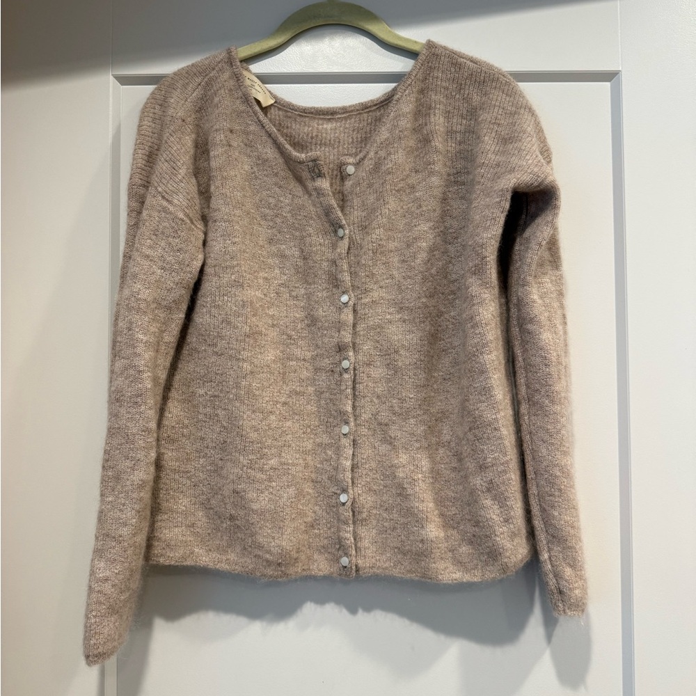 Sezane Gaspard Cardigan Size S Light Beige